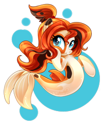 Size: 1000x1250 | Tagged: safe, artist:jadedjynx, oc, oc only, fish, koi, merpony, chest fluff, cute, female, full body, hoof on cheek, koi pony, mare, simple background, smiling, solo, transparent background