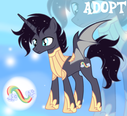 Size: 1280x1169 | Tagged: safe, artist:vi45, oc, alicorn, bat pony, bat pony alicorn, pony, bat wings, horn, male, solo, stallion, wings