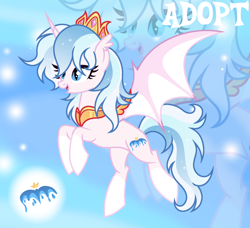 Size: 1280x1165 | Tagged: safe, artist:vi45, oc, alicorn, bat pony, bat pony alicorn, pony, bat wings, crown, female, horn, jewelry, mare, regalia, solo, wings