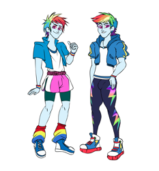 Size: 1785x1918 | Tagged: safe, artist:lazzy_bunny, rainbow dash, human, g4, humanized, rainbow blitz, rule 63, sketch