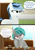 Size: 4032x5728 | Tagged: safe, artist:rainbowšpekgs, oc, oc only, oc:haze northfleet, oc:malachite cluster, bat pony, pegasus, pony, 2 panel comic, bat pony oc, bench, chest fluff, comic, cup, cute, daydream, hoof on face, kitchen, laos, pegasus oc, sitting, standing, table, tablecloth, teacup, thinking, thought bubble, tiles, wikipedia, window