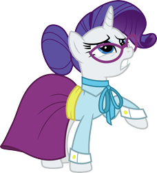 Size: 3000x3294 | Tagged: safe, artist:cloudy glow, rarity, pony, unicorn, g4, my little pony: friendship is magic, school daze, bow, clothes, female, glasses, horn, mare, raised hoof, schoolmarm rarity, simple background, solo, transparent background, vector