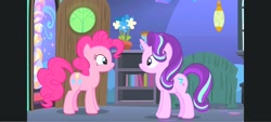 Size: 1600x720 | Tagged: safe, screencap, pinkie pie, starlight glimmer, earth pony, unicorn, g4, female, horn