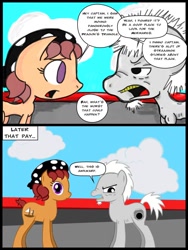 Size: 768x1024 | Tagged: safe, artist:westernbirds, oc, oc only, oc:ahab, oc:caravel, earth pony, comic, ship