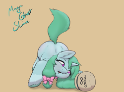 Size: 3155x2343 | Tagged: safe, artist:magicghostslime, oc, pony, unicorn, series:can the cookies last, bow, choker, colored hooves, cookie, cookie jar, female, food, hair bow, high res, hooves, horn, simple background, solo, this will end in weight gain, unicorn oc, unshorn fetlocks, weight gain sequence