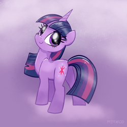 Size: 2048x2048 | Tagged: safe, artist:pfeffaroo, twilight sparkle, pony, unicorn, g4, female, high res, horn, mare, solo, unicorn twilight