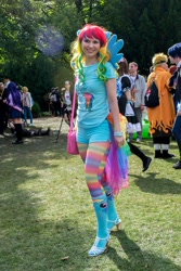 Size: 2481x3721 | Tagged: safe, rainbow dash, human, g4, 2016, brony fair, clothes, connichi, cosplay, costume, irl, irl human, photo