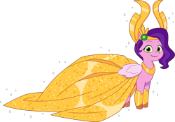 Size: 6645x4638 | Tagged: safe, pipp petals, pegasus, pony, g5, my little pony: tell your tale, official, pipp-sync battle, spoiler:g5, spoiler:my little pony: tell your tale, spoiler:tyts02e34, .ai available, .svg available, diadem, female, folded wings, jewelry, mare, regalia, simple background, smiling, solo, svg, transparent background, unshorn fetlocks, vector, wings