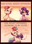 Size: 2174x2928 | Tagged: safe, artist:polnocnykot, pipp petals, zipp storm, pegasus, pony, g5, 2 panel comic, adorapipp, adorazipp, angry, blushing, cheek fluff, chest fluff, chin up, comic, crown, cute, dotted line, duo, duo female, ear fluff, ears back, ears up, emanata, eyes closed, feathered wings, female, floppy ears, fluffy, folded wings, frown, funny, grin, heart, hooves, hug, human shoulders, humor, jewelry, laughing, lidded eyes, meme, noogie, open mouth, open smile, pipp is short, pipp is smol, proud, regalia, royal sisters (g5), shoulder fluff, siblings, sisters, sisters being sisters, smiling, smol, smug, spread wings, text, unshorn fetlocks, wings