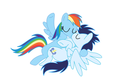 Size: 2988x1913 | Tagged: safe, artist:soarindasher10, rainbow dash, soarin', pegasus, pony, g4, female, kiss on the lips, kissing, male, mare, ship:soarindash, shipping, simple background, stallion, straight, transparent background