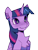 Size: 1918x2557 | Tagged: safe, artist:cherry_kotya, twilight sparkle, alicorn, pony, g4, bust, chest fluff, ear fluff, horn, looking up, portrait, simple background, smiling, solo, starry eyes, transparent background, twilight sparkle (alicorn), wingding eyes