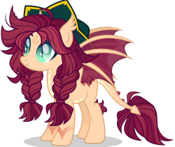 Size: 2000x1688 | Tagged: safe, alternate version, artist:cirillaq, oc, oc only, oc:smoczyca, dracony, dragon, hybrid, female, hat, simple background, solo, transparent background, vector