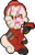 Size: 424x664 | Tagged: safe, artist:bloonacorn, oc, oc only, oc:bloona blazes, unicorn, bag, digital art, flare gun, hat, horn, pixel art, saddle bag, simple background, solo, team fortress 2, transparent background, unicorn oc