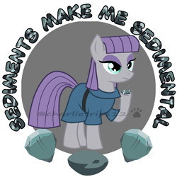 Size: 5800x5800 | Tagged: safe, maud pie, earth pony, pony, g4, maud pie (episode), my little pony: friendship is magic, boulder, female, sedimental, solo