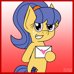 Size: 2992x2992 | Tagged: safe, oc, oc:score phase, earth pony, bipedal, female, solo, solo female, valentine's day card