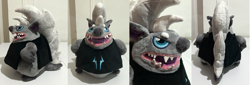 Size: 2340x795 | Tagged: safe, artist:freshfabfluff, grubber, hedgehog, g4, my little pony: the movie, commission, irl, male, photo, plushie