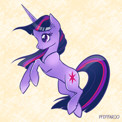 Size: 2048x2048 | Tagged: safe, artist:pfeffaroo, twilight sparkle, pony, unicorn, g4, female, high res, horn, mare, solo, unicorn twilight