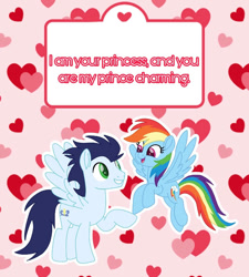 Size: 720x800 | Tagged: safe, artist:soarindasher10, rainbow dash, soarin', pegasus, pony, g4, female, hearts and hooves day, holiday, male, mare, movie accurate, ship:soarindash, shipping, stallion, straight, valentine's day