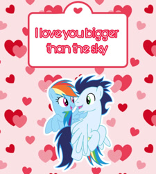 Size: 720x800 | Tagged: safe, artist:soarindasher10, rainbow dash, soarin', pegasus, pony, g4, female, hearts and hooves day, holiday, male, mare, ship:soarindash, shipping, stallion, straight, valentine's day