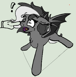 Size: 950x971 | Tagged: safe, artist:harmonicglow, oc, oc:amaya, bat pony, bat pony oc, boop, eeee, female, mare, screaming