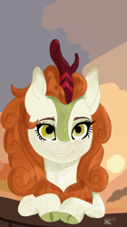 Size: 1007x1802 | Tagged: safe, artist:tiska, autumn blaze, kirin, g4, solo