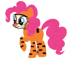 Size: 1136x1080 | Tagged: safe, artist:fidelhernandeztheone, pinkie pie, earth pony, g4, clothes, costume, disney, female, simple background, solo, the tigger movie, tigger, white background, winnie the pooh