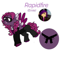 Size: 1080x1080 | Tagged: safe, artist:xxduncandonutxx, pegasus, pony, glasses, gun, weapon