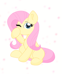 Size: 1801x2156 | Tagged: safe, artist:sparkly-retsuko, fluttershy, pony, g4, simple background, solo, white background