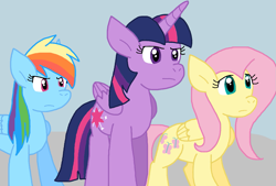 Size: 1175x794 | Tagged: safe, artist:cmara, fluttershy, rainbow dash, twilight sparkle, alicorn, g4, female, trio, trio female, twilight sparkle (alicorn)