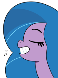 Size: 1998x2686 | Tagged: safe, artist:frownfactory, izzy moonbow, pony, unicorn, g5, eyes closed, female, horn, missing horn, simple background, smiling, solo, transparent background