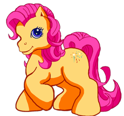 Size: 1024x959 | Tagged: safe, artist:anscathmarcach, artist:collegeman1998, sparkleworks, earth pony, pony, g3, chonk, cute, female, mare, raised hoof, simple background, smiling, solo, sparklebetes, transparent background