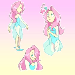 Size: 1280x1280 | Tagged: safe, artist:kazin_cartoon, fluttershy, gem (race), humanoid, g4, steven universe