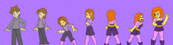 Size: 3692x960 | Tagged: safe, artist:klonoahedgehog, adagio dazzle, human, equestria girls, g4, female, male, simple background, transformation, transformation sequence, transgender transformation