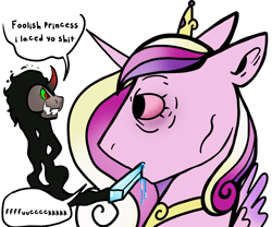 Size: 1488x1240 | Tagged: safe, artist:nootaz, king sombra, princess cadance, g4, meme, ponified meme