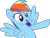 Size: 779x586 | Tagged: safe, artist:retroponybro, rainbow dash, pegasus, pony, g4, base used, female, inkscape, mare, simple background, solo, spread wings, transparent background, vector, wings