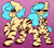 Size: 1054x926 | Tagged: safe, artist:xx_girlscout_cookie_xx, oc, oc only, oc:cream brule, earth pony, hybrid, pony, succubus, zebra, gift art, i look so swag, i love this artist sm, photo, solo, sunglasses, swag glasses