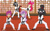 Size: 5000x3090 | Tagged: safe, artist:dieart77, apple bloom, scootaloo, sweetie belle, oc, oc:ebony darkness, oc:shadow dancer, human, equestria girls, g4, barefoot, black belt, clothes, dojo, feet, gi, headband, karate, karate class, kick bag, kicking, stance