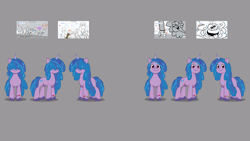 Size: 4096x2304 | Tagged: safe, lil critter workshop, hitch trailblazer, izzy moonbow, misty brightdawn, pipp petals, sparky sparkeroni, sunny starscout, windy, zipp storm, dragon, earth pony, pegasus, pony, unicorn, attack of the bunnisus, g5, my little pony: tell your tale, leak, download at source, downloadable, female, hair covering face, horn, long mane, looking at you, mare, mud, muddy, reference used, smiling, smiling at you, solo focus, toon boom, turnaround, wet, wet mane, wet mane izzy moonbow