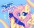 Size: 2191x1840 | Tagged: safe, artist:acid-fangs, fluttershy, pegasus, pony, g4, female, gun, mare, open mouth, open smile, rainbow, shotgun, smiling, solo, text, weapon