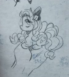 Size: 2294x2560 | Tagged: safe, artist:k0potb, oc, oc:sky sorbet, pegasus, pony, female, hand, lying down, mare, pegasus oc, ponyloaf, prone, sketch, traditional art