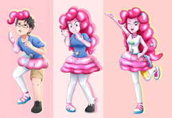 Size: 3500x2400 | Tagged: safe, artist:nieyx, pinkie pie, human, equestria girls, g4, air nozzle, female, high res, inanimate tf, inflatable, inflation, male, pool toy, transformation, transformation sequence, transgender transformation