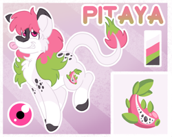 Size: 2500x2000 | Tagged: safe, artist:euspuche, oc, oc only, oc:pitaya, donkey, female, looking at you, raba-pony, reference sheet, smiling, smiling at you, tongue out