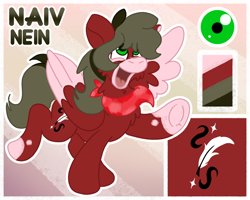 Size: 2500x2000 | Tagged: safe, artist:euspuche, oc, oc only, oc:naiv nein, pegasus, male, open mouth, reference sheet, smiling, trotting