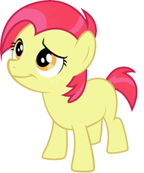 Size: 1920x2313 | Tagged: safe, apple bloom, babs seed, pony, g4, blank flank, female, mare, palette swap, recolor, solo