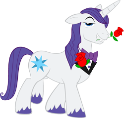 Size: 1920x1833 | Tagged: safe, prince blueblood, pony, unicorn, g4, horn, male, recolor, solo, stallion