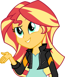 Size: 3000x3590 | Tagged: safe, artist:cloudy glow, sunset shimmer, human, equestria girls, g4, female, simple background, smiling, solo, teenager, transparent background, vector