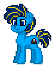 Size: 184x228 | Tagged: safe, oc, oc only, oc:golden snap, earth pony, pony, pony town, blue eyes, digital art, earth pony oc, male, pixel art, solo, stallion