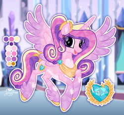 Size: 2296x2131 | Tagged: safe, artist:lovinglypromise, princess cadance, pony, g4, alternate design, crystallized, solo