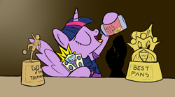 Size: 1800x1000 | Tagged: safe, twilight sparkle, alicorn, g4, 4chan cup, trophy