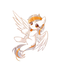 Size: 1080x1080 | Tagged: artist needed, safe, oc, oc only, oc:daodao, pegasus, cute, looking at you, pegasus oc, simple background, smiling, solo, spread wings, transparent background, wings